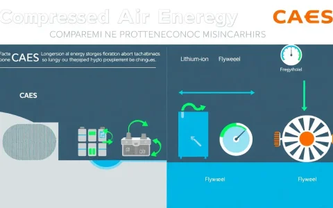 How does the efficiency of CAES compare to other long-duration storage technologies