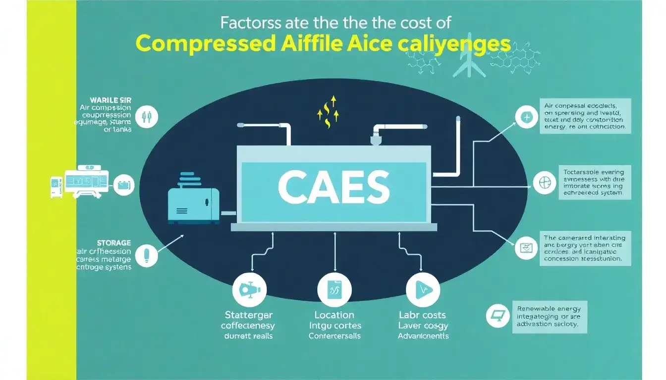 What are the main factors influencing the cost of CAES systems