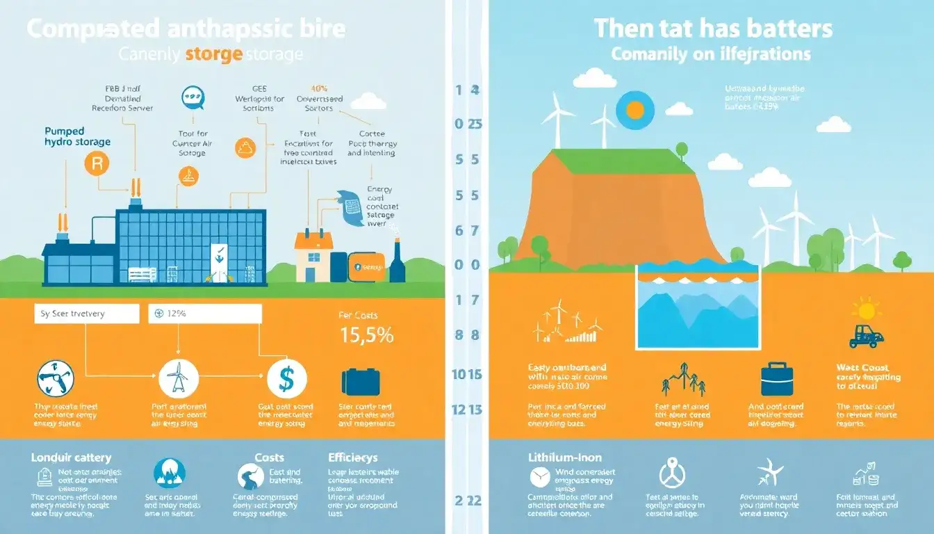 How does the cost of compressed air storage compare to other LDES technologies