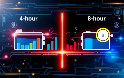 How do the energy densities of 4-hour and 8-hour lithium-ion batteries compare