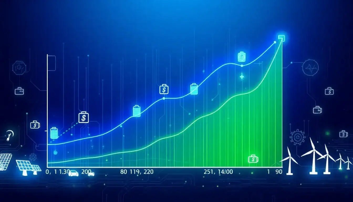 What are the projected cost trends for 8-hour lithium-ion batteries over the next decade