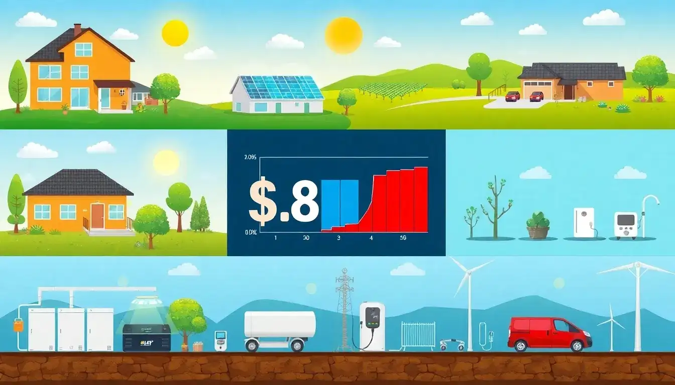 How do the cost projections for battery storage systems vary between different scenarios