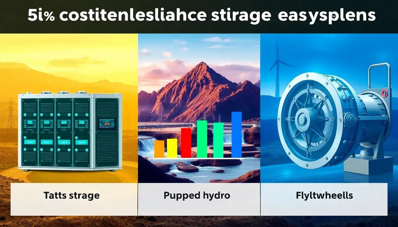 How do the costs of battery storage systems compare to other energy storage technologies like pumped hydro or flywheels