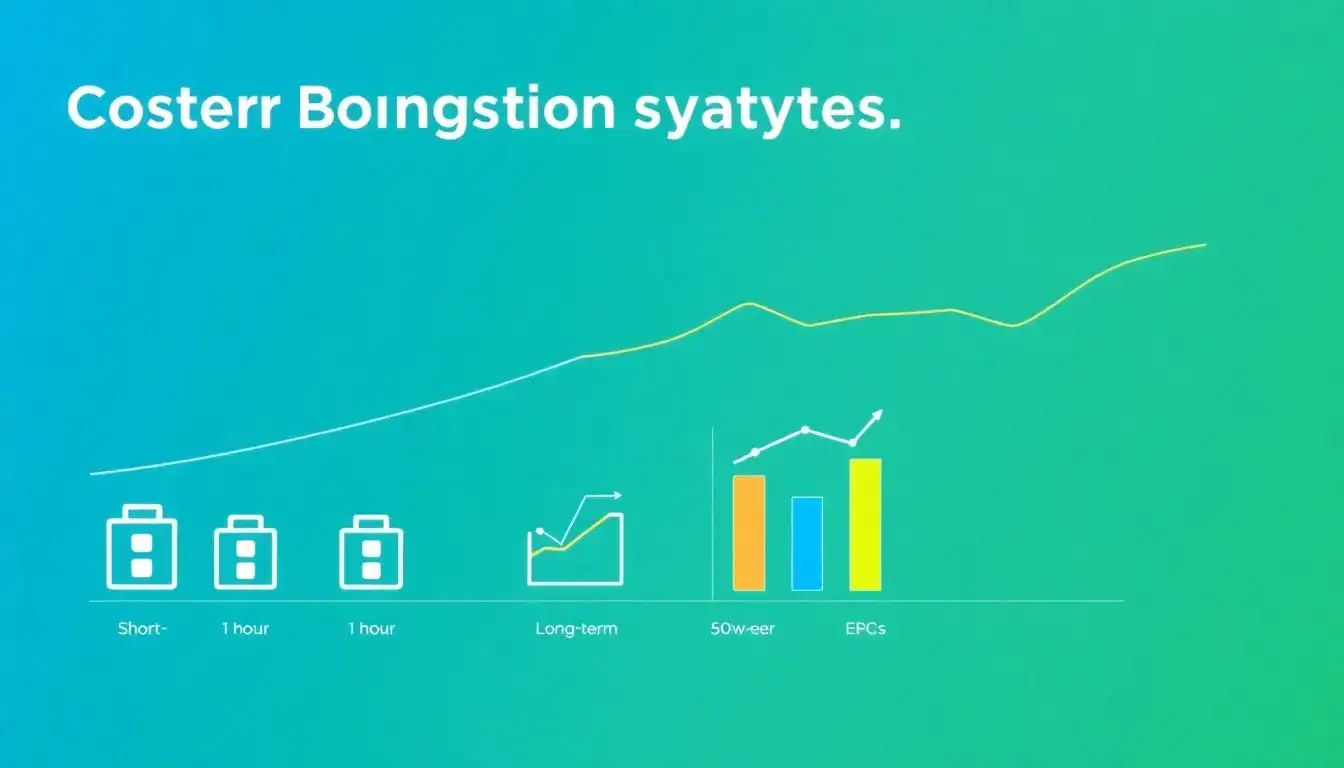 How do the cost projections for battery storage systems vary by duration