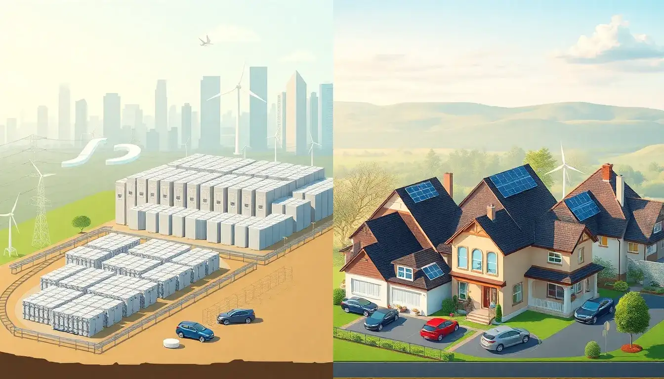 How do the cost projections for battery storage systems differ between utility-scale and residential applications