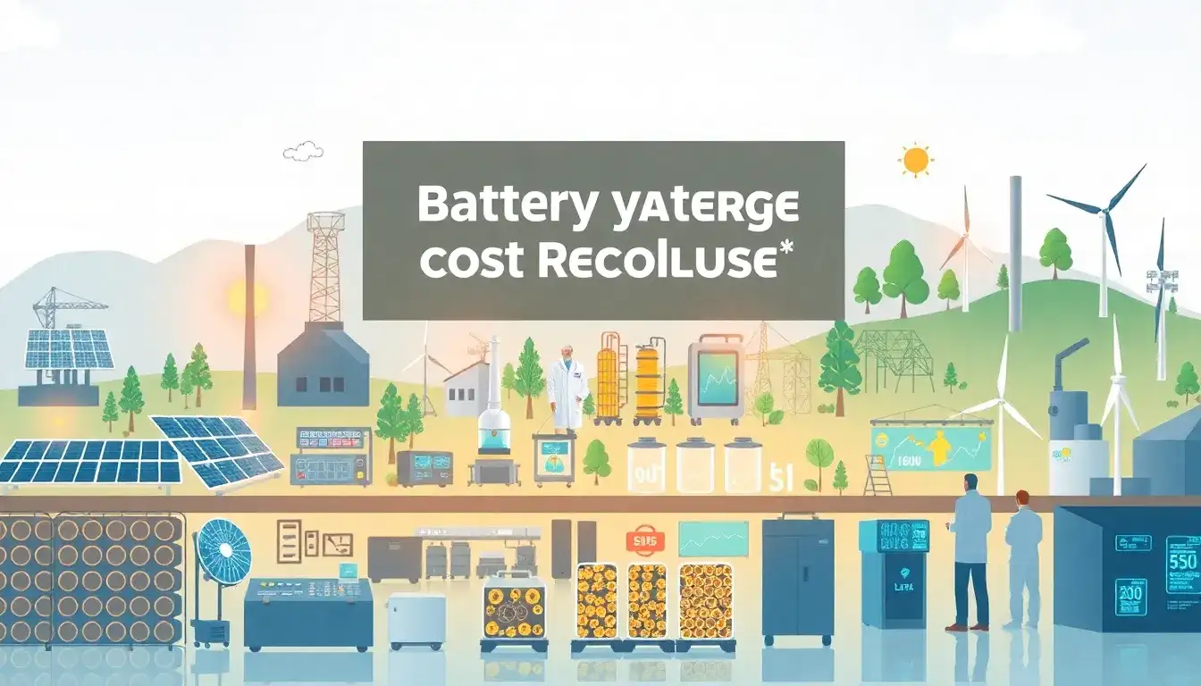 What factors are driving the cost reductions in battery storage