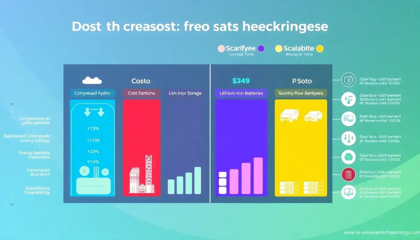 How do the costs of compressed air storage compare to other long-duration energy storage technologies