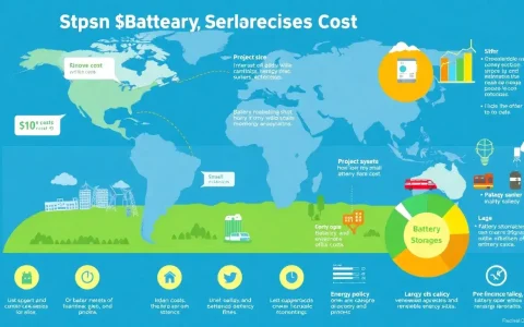 How does the cost of battery storage vary by location and project size