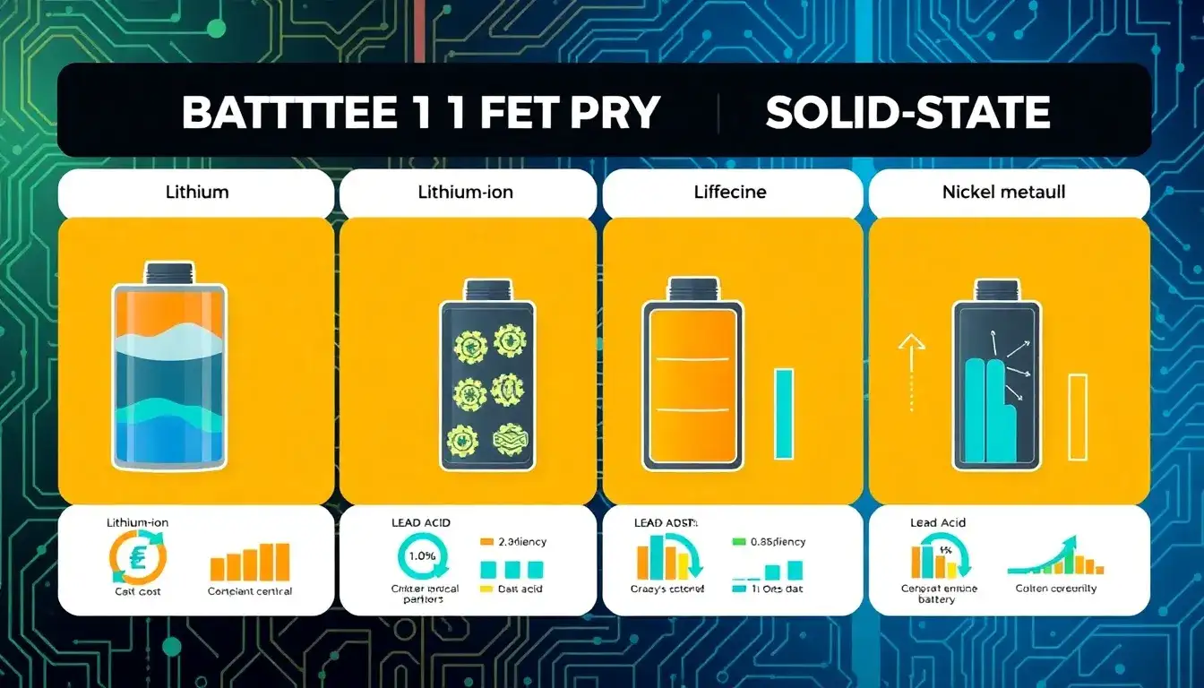 How do different battery technologies compare in terms of cost and efficiency