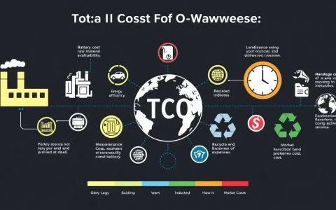 What factors influence the total cost of ownership for battery technologies