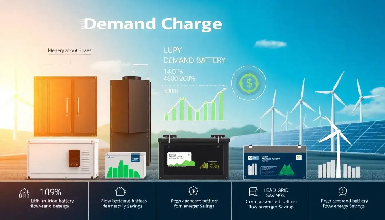 What types of battery energy storage systems are most effective for reducing demand charges