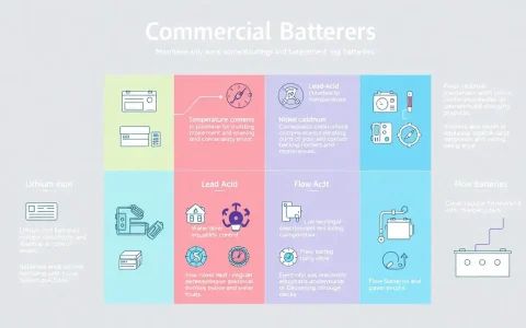 What are the maintenance requirements for different types of commercial batteries