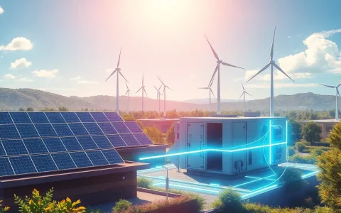 How do energy storage systems integrate with renewable energy sources like solar and wind