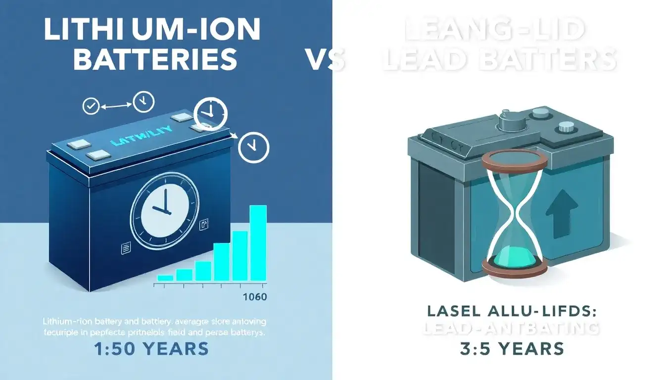 How do lithium-ion batteries compare to lead-acid batteries in terms of lifespan
