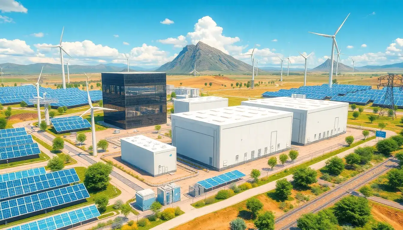 How do advancements in battery technology impact the efficiency of grid-scale energy storage