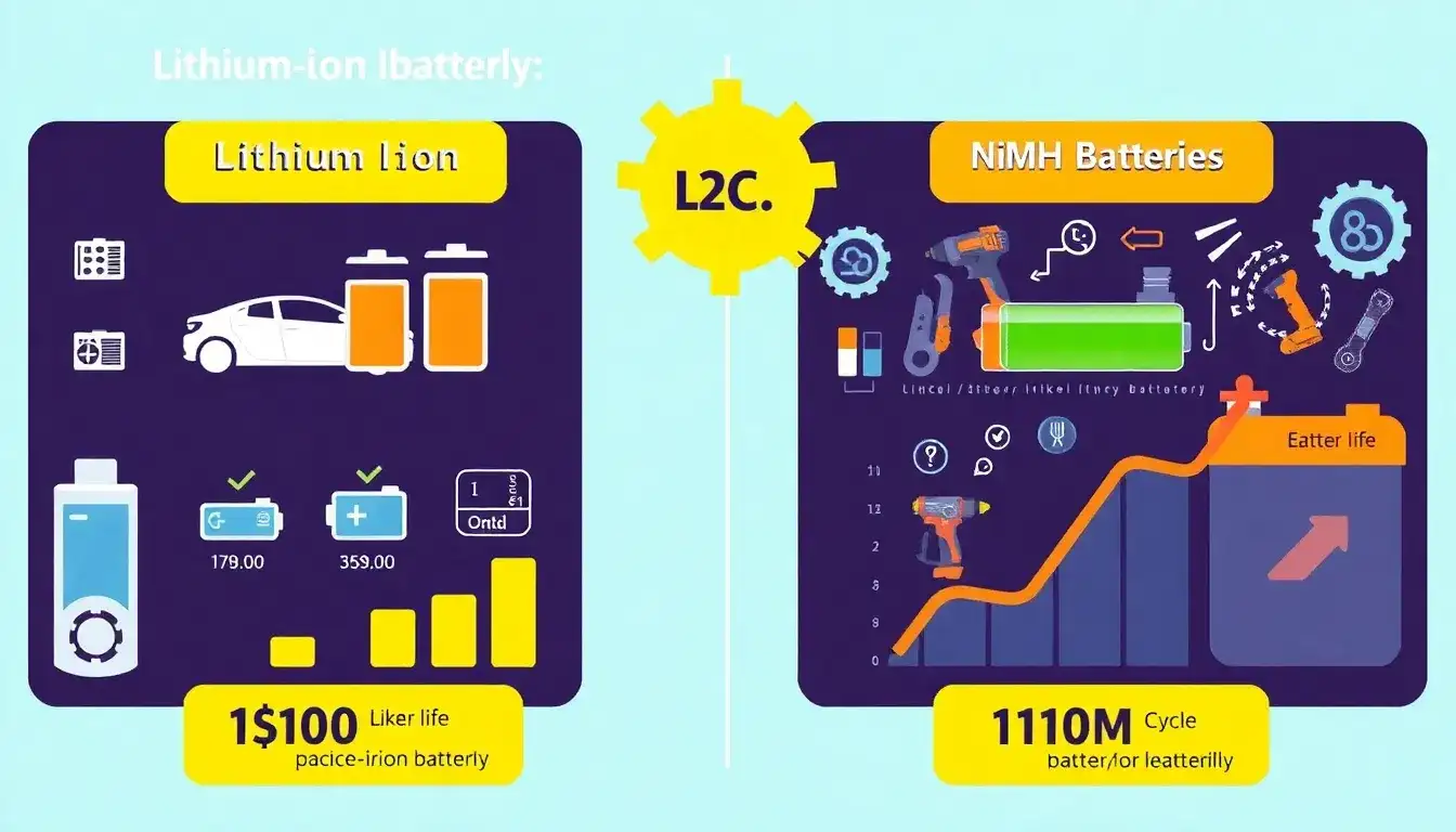 How does the cycle life of lithium-ion batteries compare to other types of rechargeable batteries