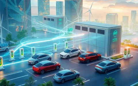 How do commercial battery storage systems help manage EV charging demands