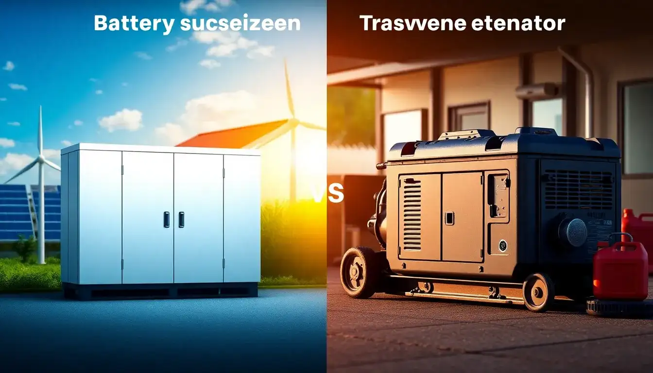 How do battery energy storage systems compare to traditional backup generators