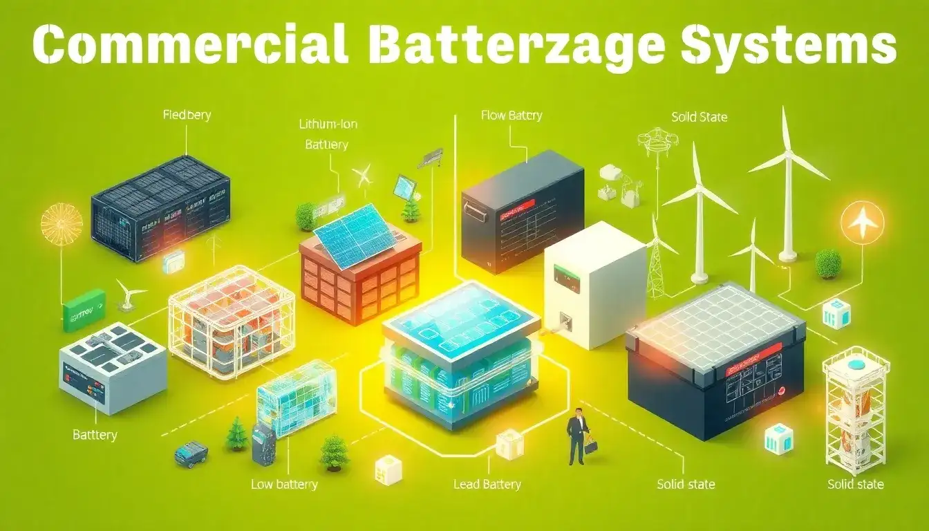 What are the main types of commercial battery storage systems