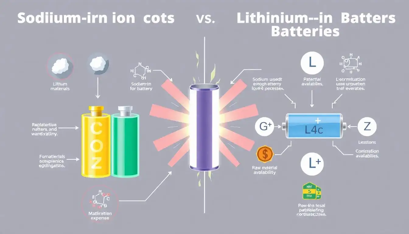 How does the cost of sodium-ion batteries compare to lithium-ion batteries