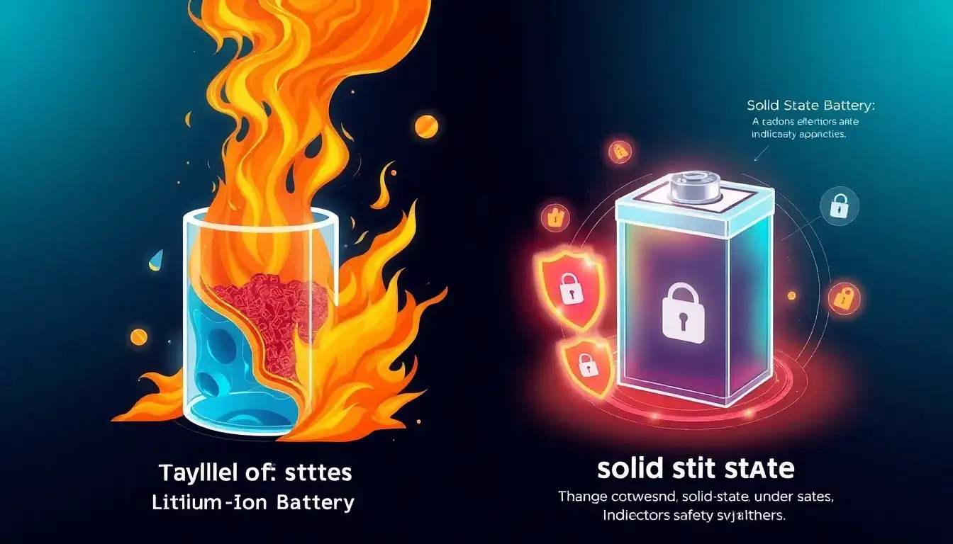 How do solid-state batteries improve safety compared to traditional batteries