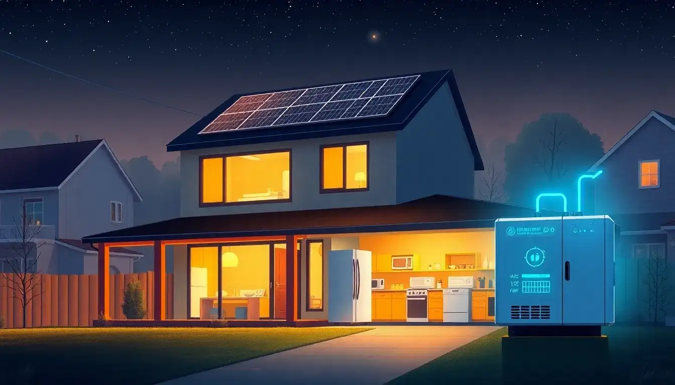 How long can a typical battery energy storage system power a home during an outage