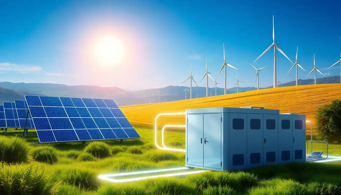 How does a battery energy storage system integrate with renewable energy sources
