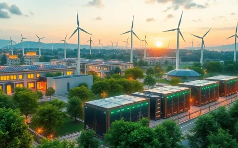 How do commercial battery storage systems integrate with renewable energy sources like solar and wind