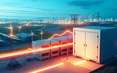 How do commercial battery storage systems improve grid stability