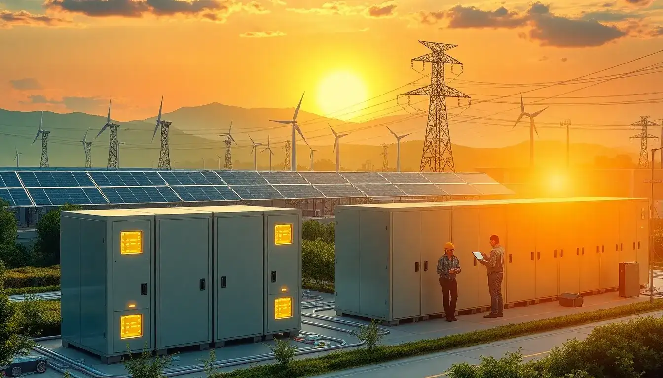 How do battery storage systems contribute to energy independence for commercial and industrial sites