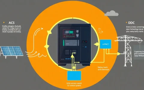 How does the power conversion system (PCS) or hybrid inverter function in a BESS