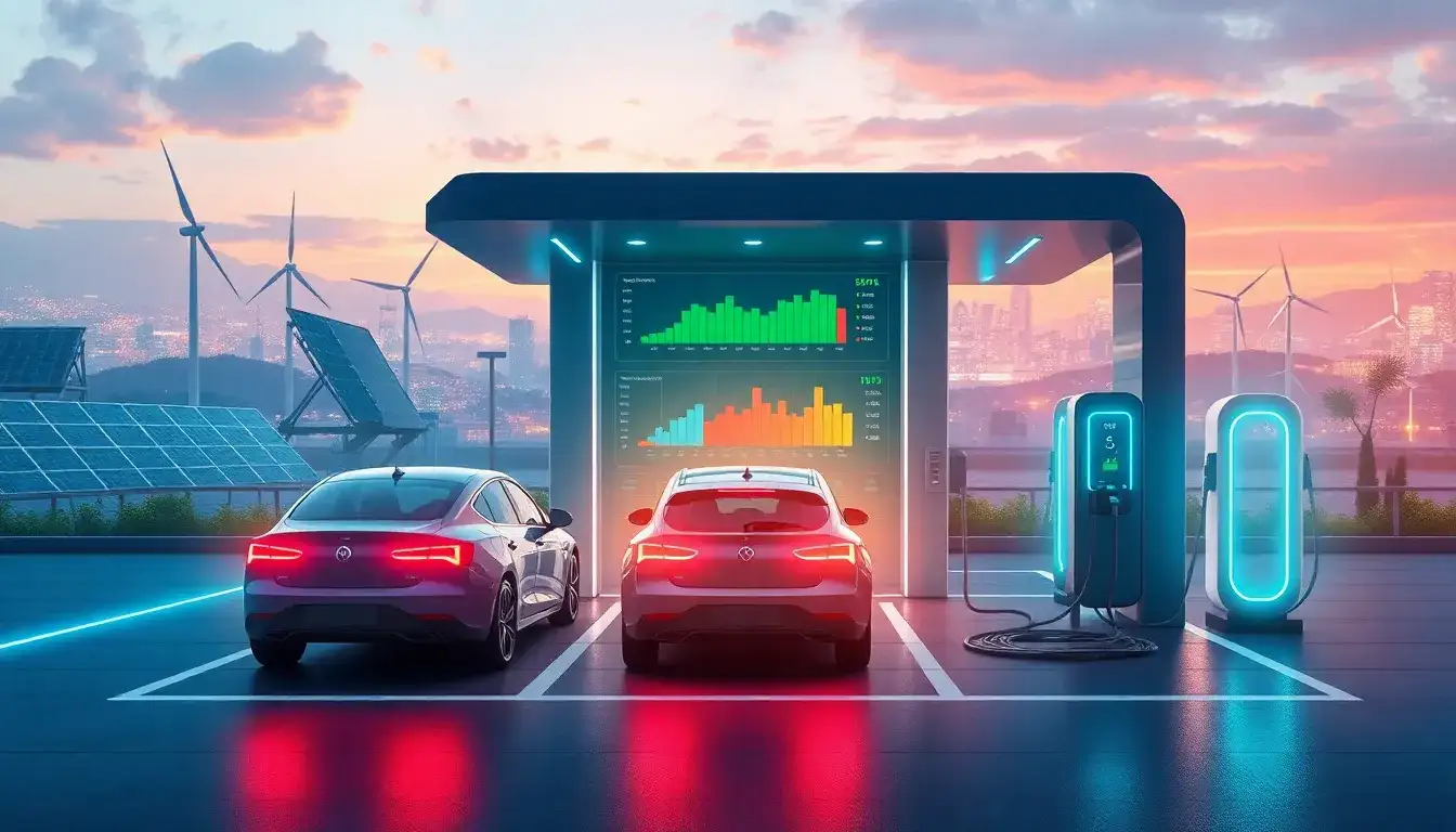 How does the power-to-energy ratio influence the performance of electric vehicle charging systems