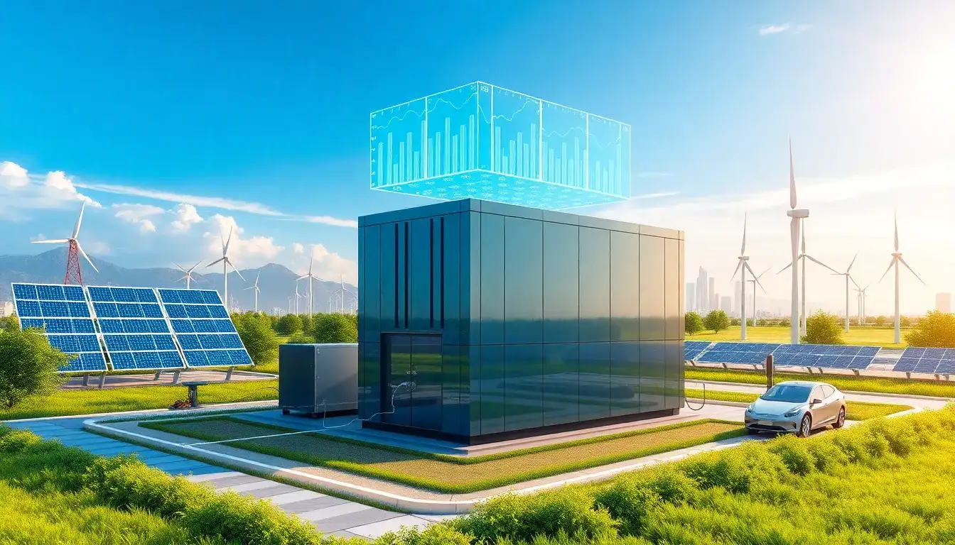 How do commercial battery storage systems support renewable energy integration