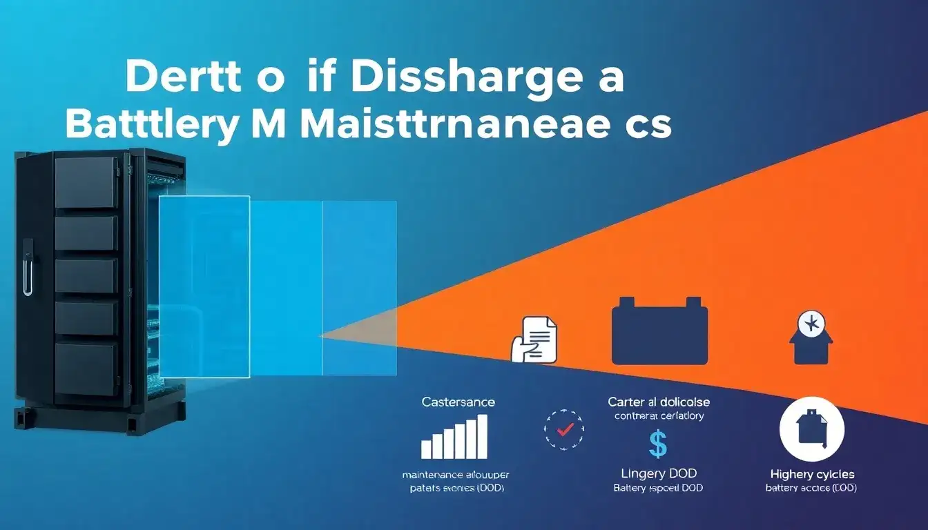 How does the depth of discharge affect the overall cost of battery maintenance