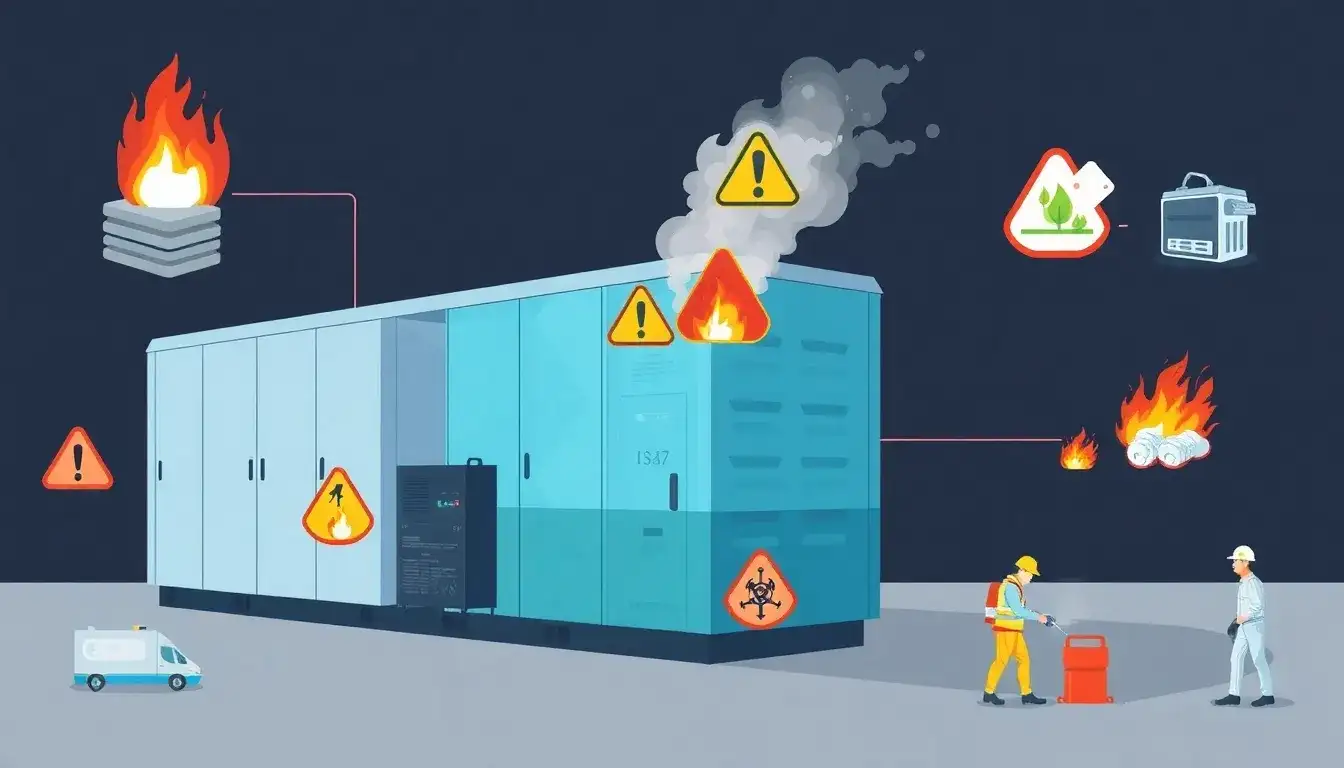 What are the most common safety concerns associated with battery energy storage systems