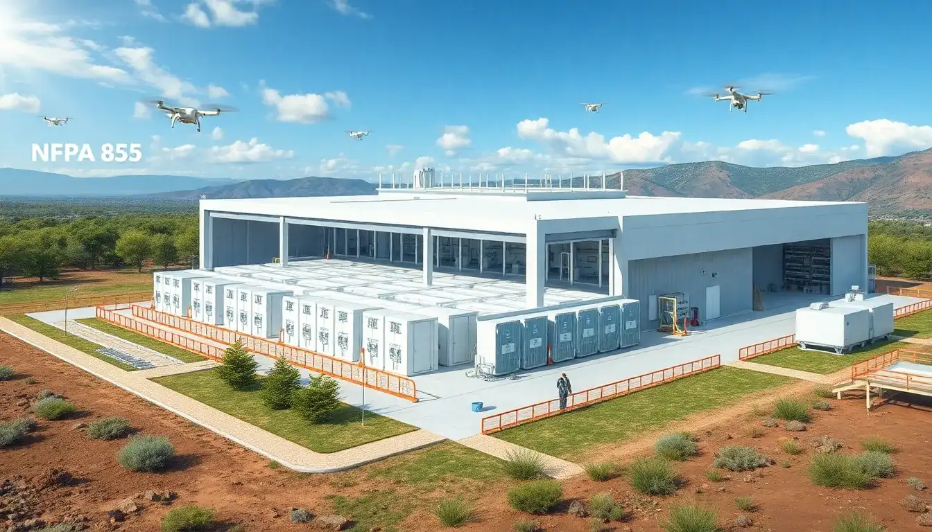 How do regulations like NFPA 855 impact the safety of battery energy storage systems