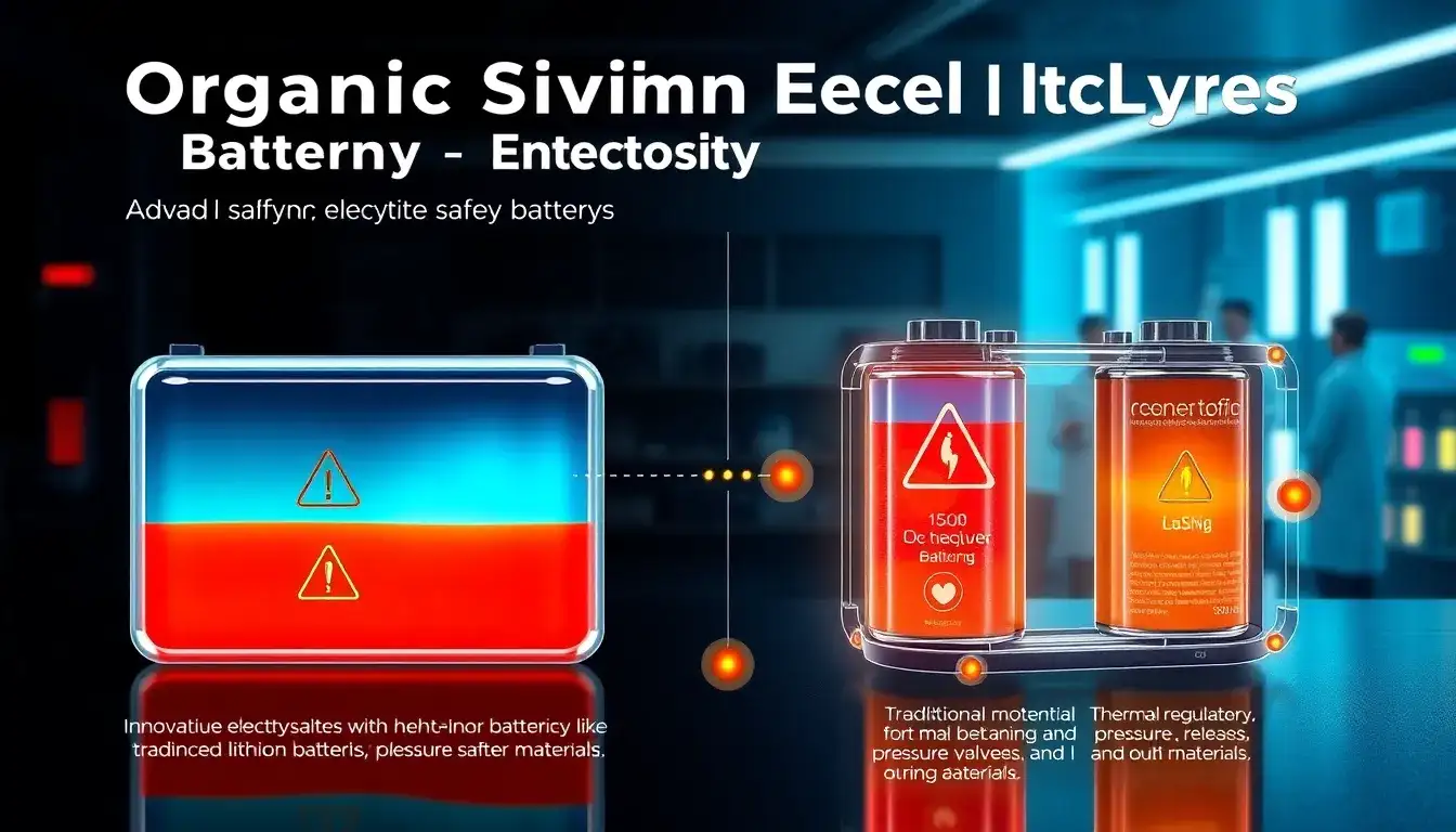 How do organosilicon electrolyte batteries improve safety compared to traditional lithium-ion batteries