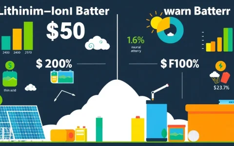 How does the cost of lithium-ion batteries compare to other types of solar batteries