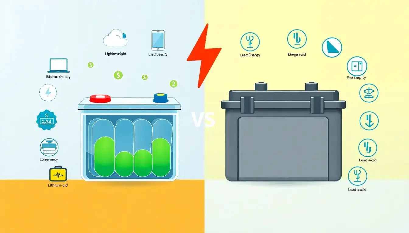 What are the main advantages of lithium-ion batteries over lead-acid batteries