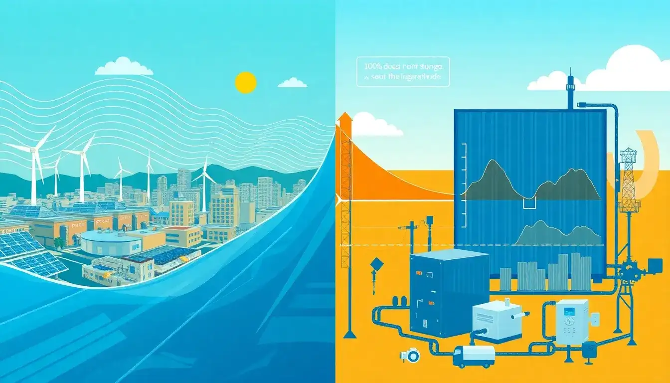 How does peak shaving help businesses with intermittent renewable energy sources