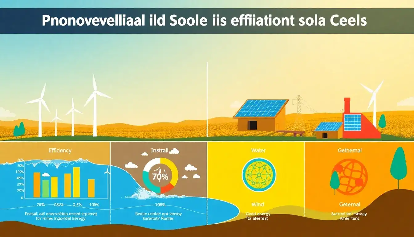 How does the efficiency of photovoltaic cells compare to other renewable energy sources