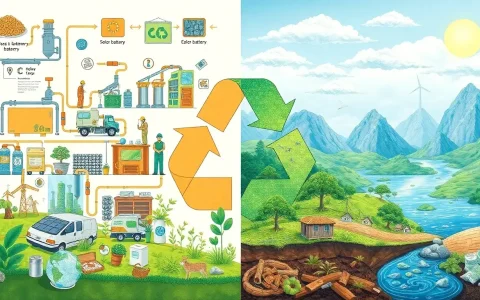 How does the recycling process of solar batteries impact the environment