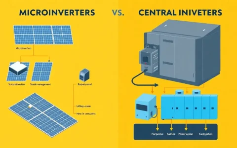 What are the differences between microinverters and central inverters