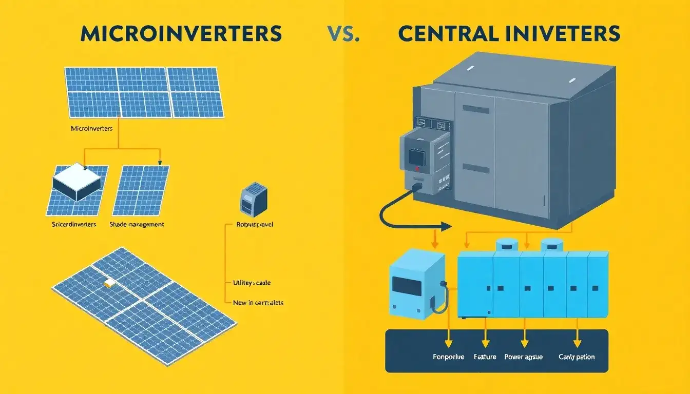 What are the differences between microinverters and central inverters
