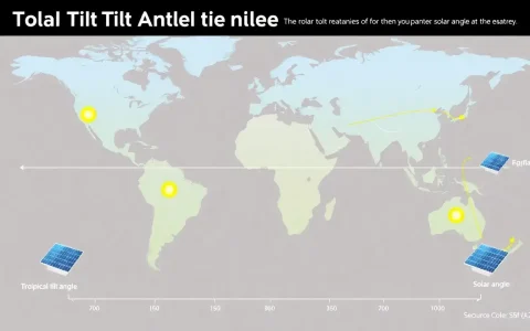 What is the ideal tilt angle for solar panels in different latitudes