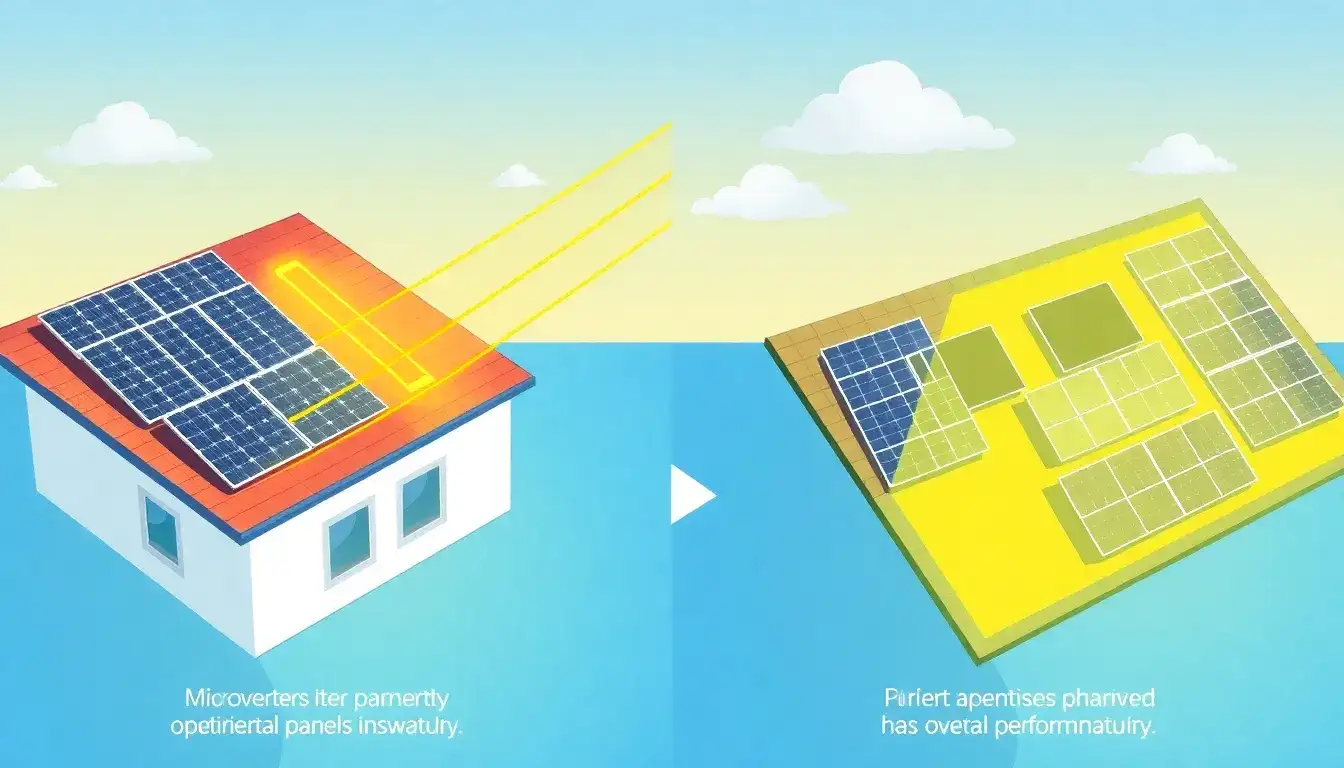 How do microinverters handle shading issues compared to string inverters