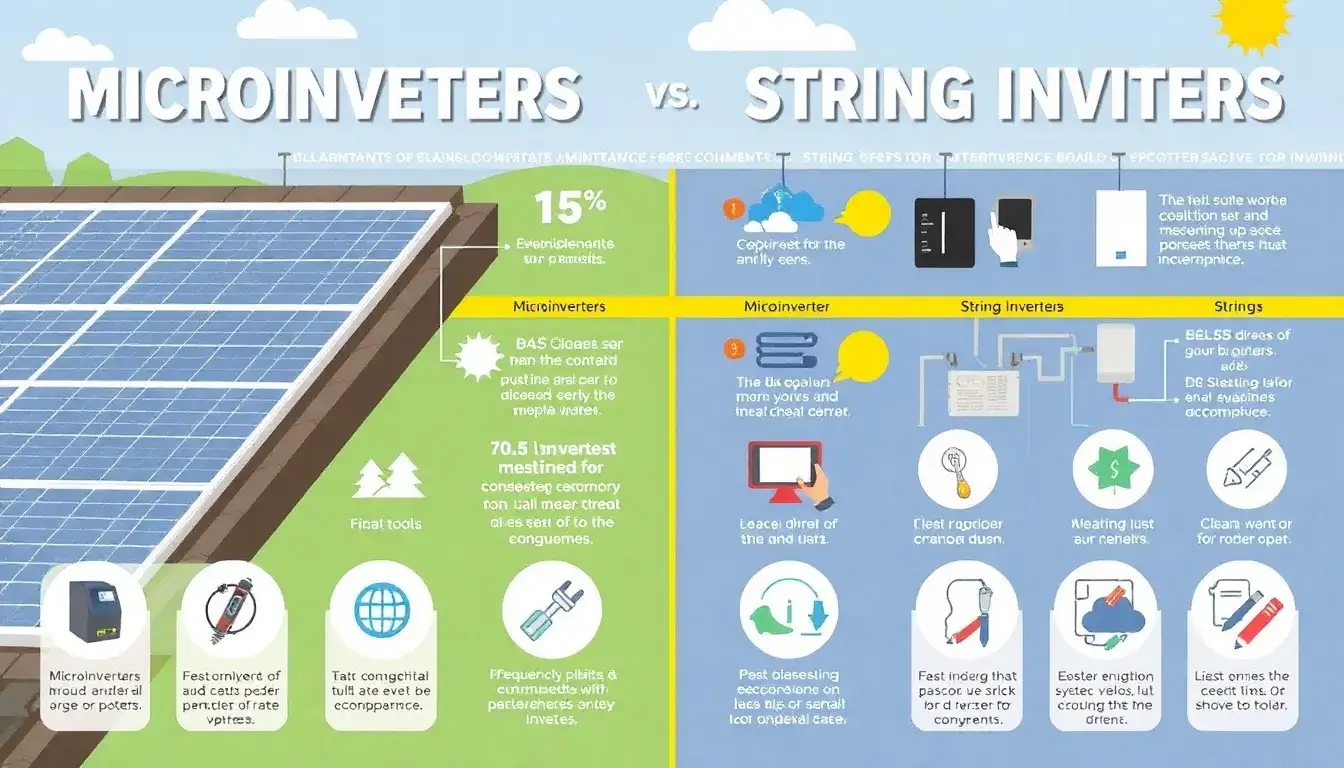 What are the maintenance requirements for microinverters versus string inverters