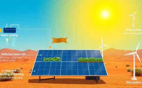 What are the best cooling methods for solar panels in hot climates