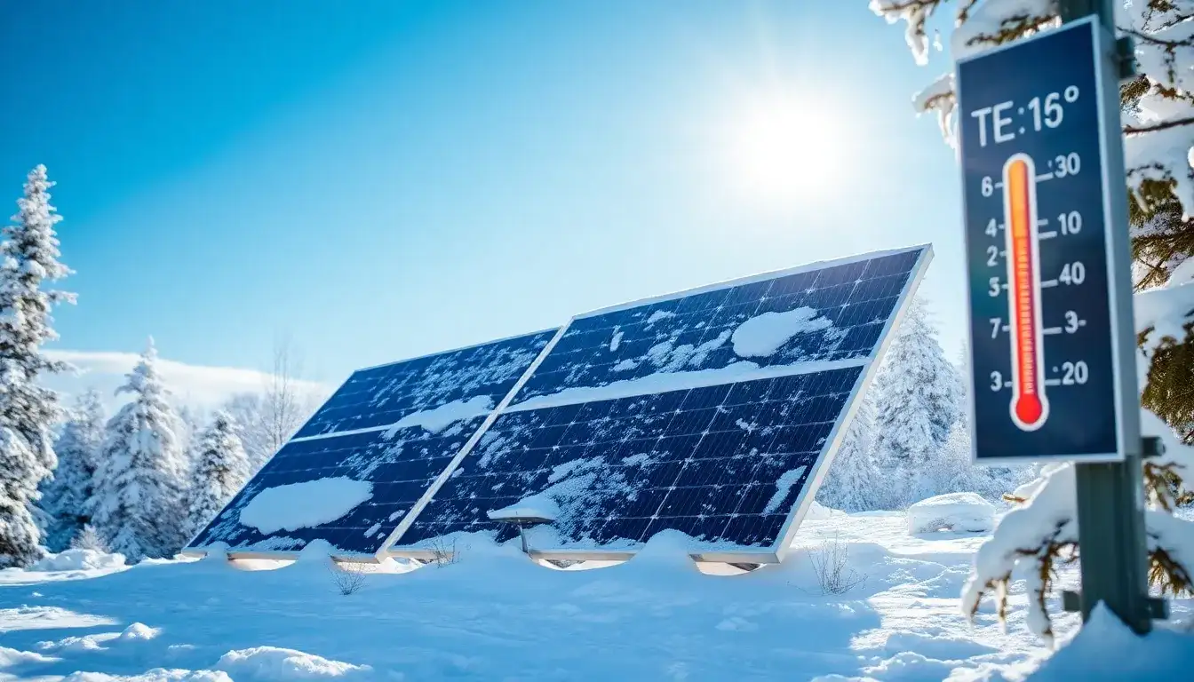 How do solar panels perform in extremely cold temperatures