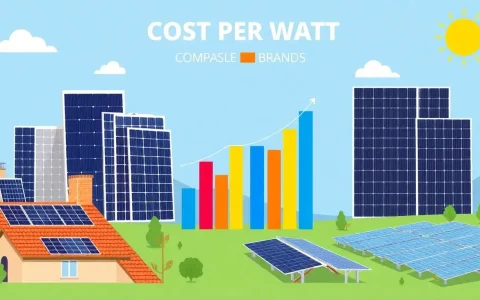How does the cost per watt of different solar panel brands compare